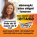 Aprende ingles este verano, las clases son gratis, Orientaciones 15 de abril, 6 de mayo, 6 p.m., Ventura College East Campus, 957 Faulker Road #106 in Santa Paula, Llama 805-289-6100